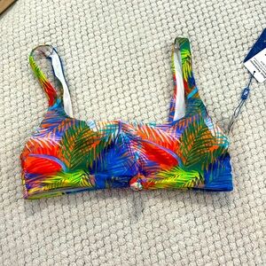 Tropical woman’s size small bikini top by heat. Summer